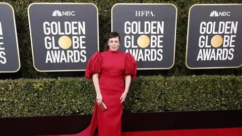 La actriz Olivia Colman en Los Globos de Oro La actriz Olivia Colman en Los Globos de Oro