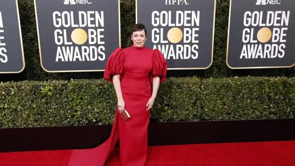 La actriz Olivia Colman en Los Globos de Oro La actriz Olivia Colman en Los Globos de Oro