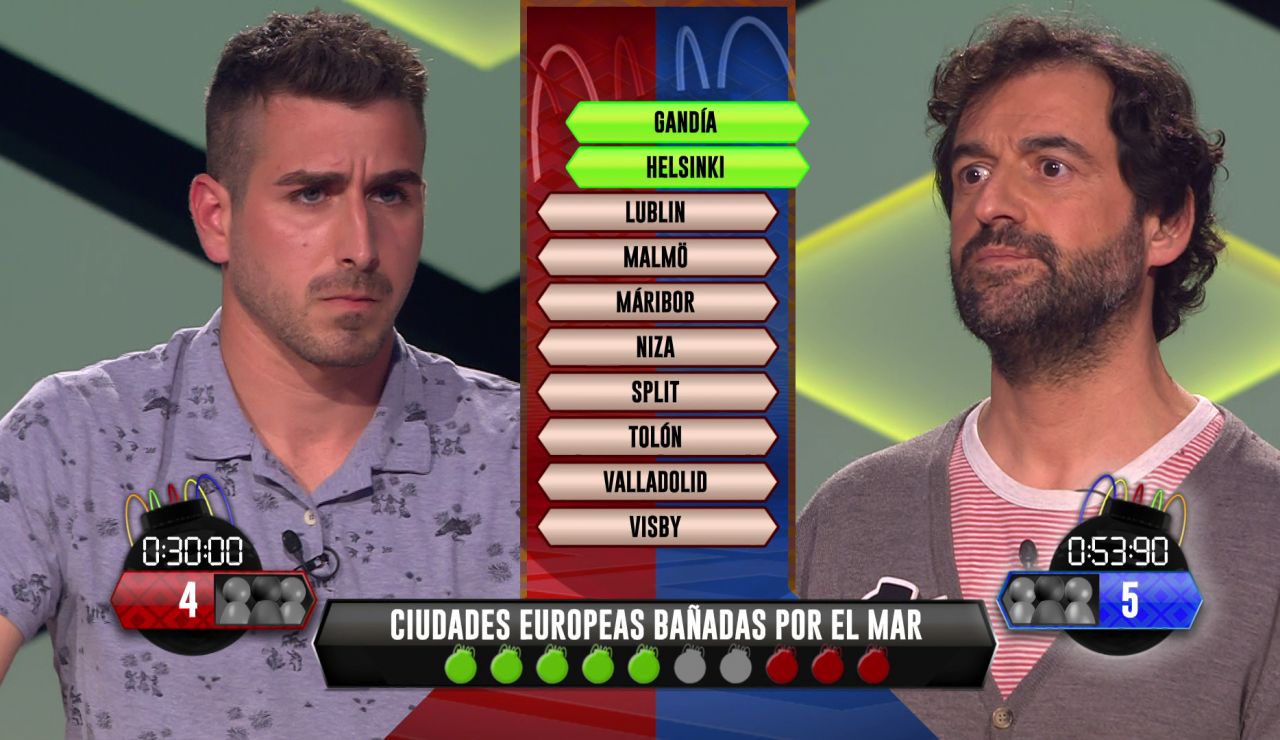 Un único fallo sentencia a Oriol, de los ‘J-Cobs’ en la fase estratégica de ‘¡Boom!’ Un único fallo sentencia a Oriol, de los ‘J-Cobs’ en la fase estratégica de ‘¡Boom!’