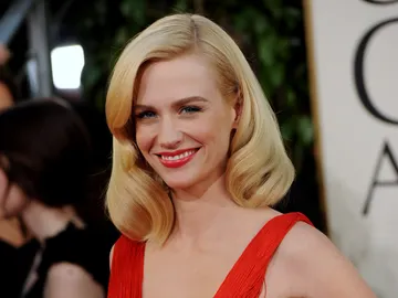 January Jones con su Versace en 2011 January Jones con su Versace en 2011