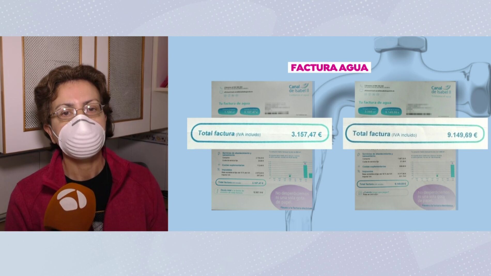 La odisea de Tomasa tras recibir una factura de agua de 12.000 euros