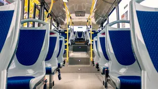 Imagen del interior de un autobús. Autobús Lleida
