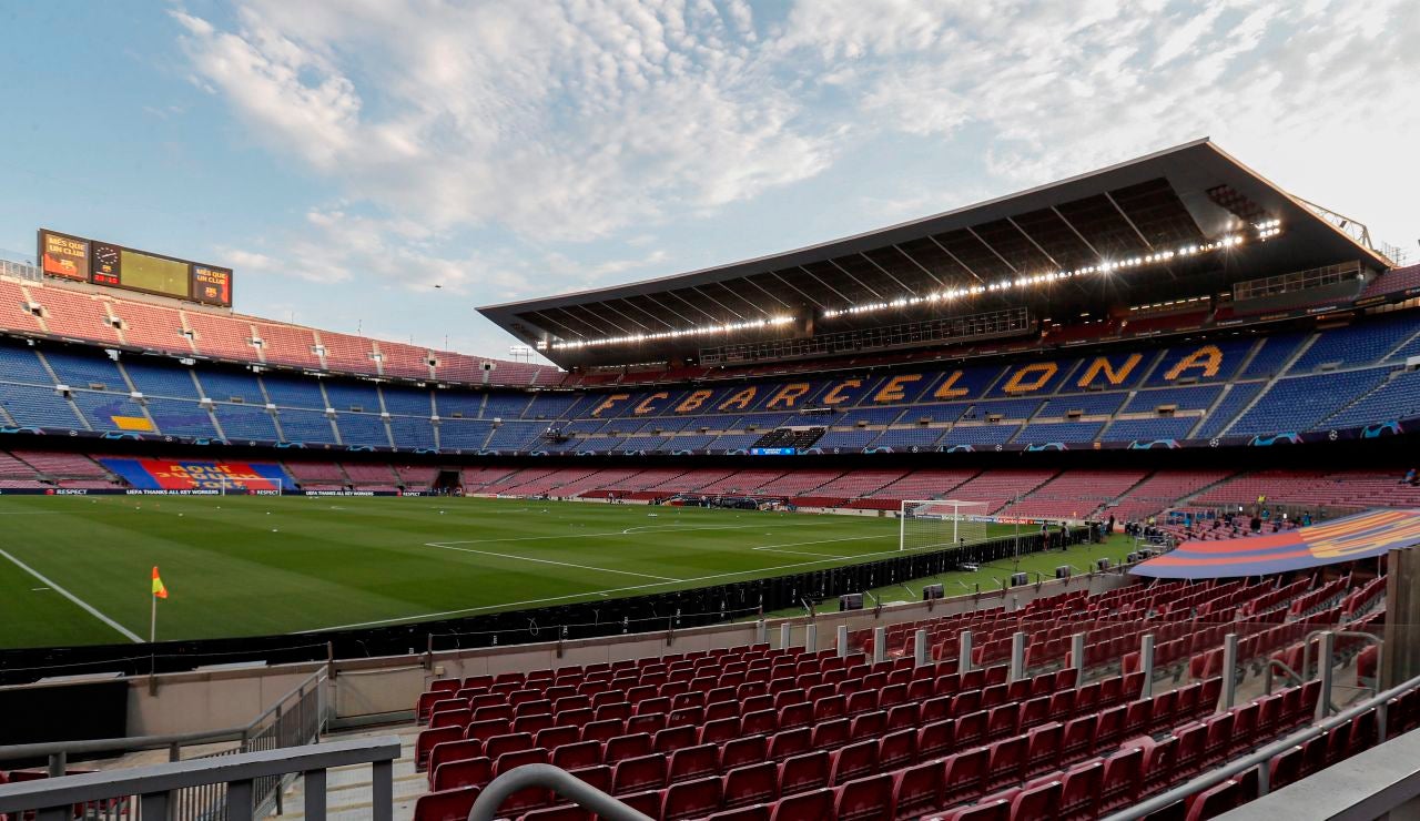 Vista del estadio Camp Nou de Barcelona