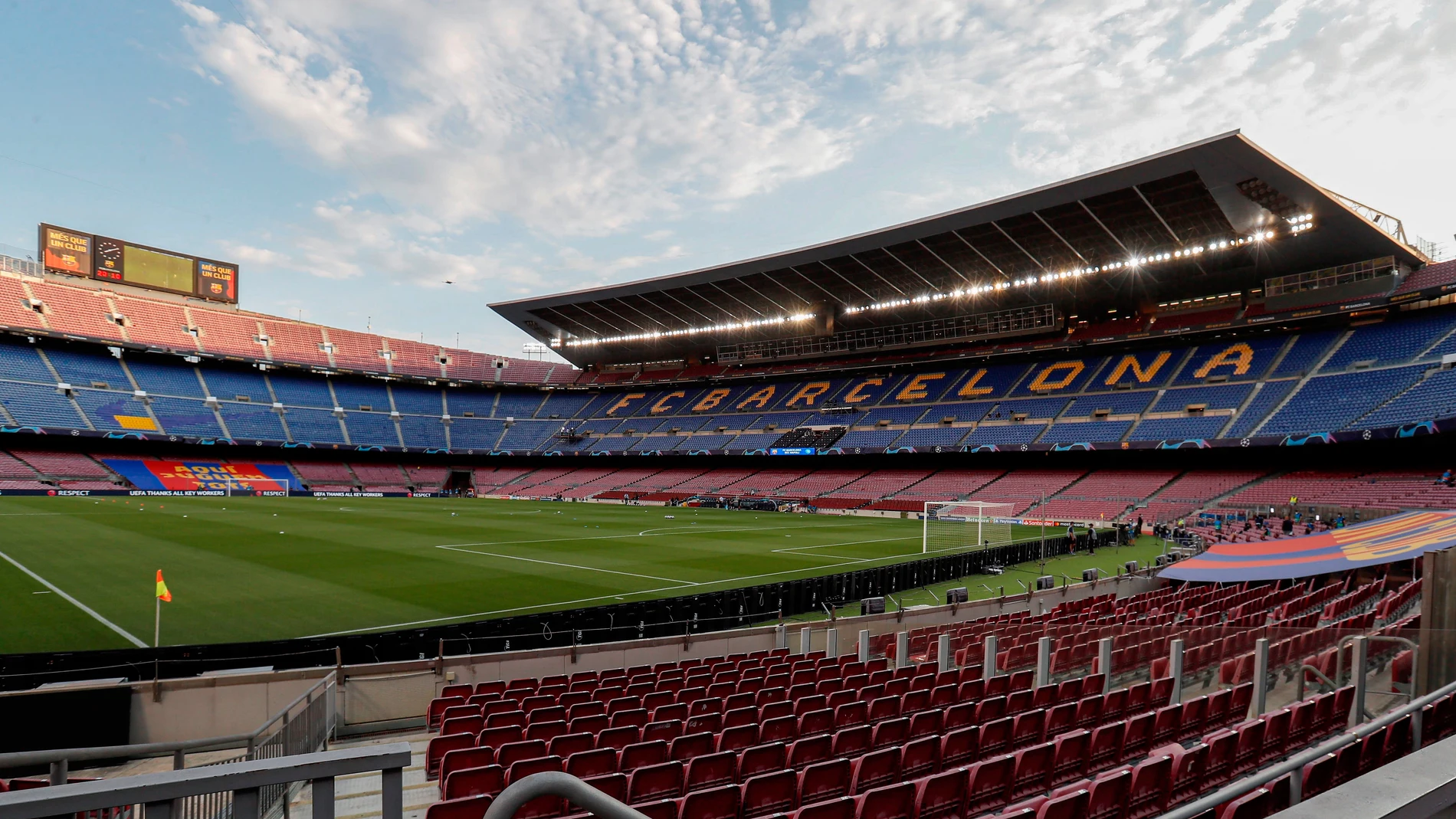 Vista del estadio Camp Nou de Barcelona
