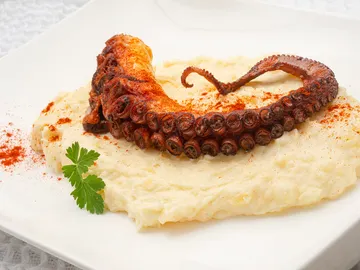 Receta de pulpo a la plancha con parmentier, de Karlos Arguiñano Receta de pulpo a la plancha con parmentier, de Karlos Arguiñano