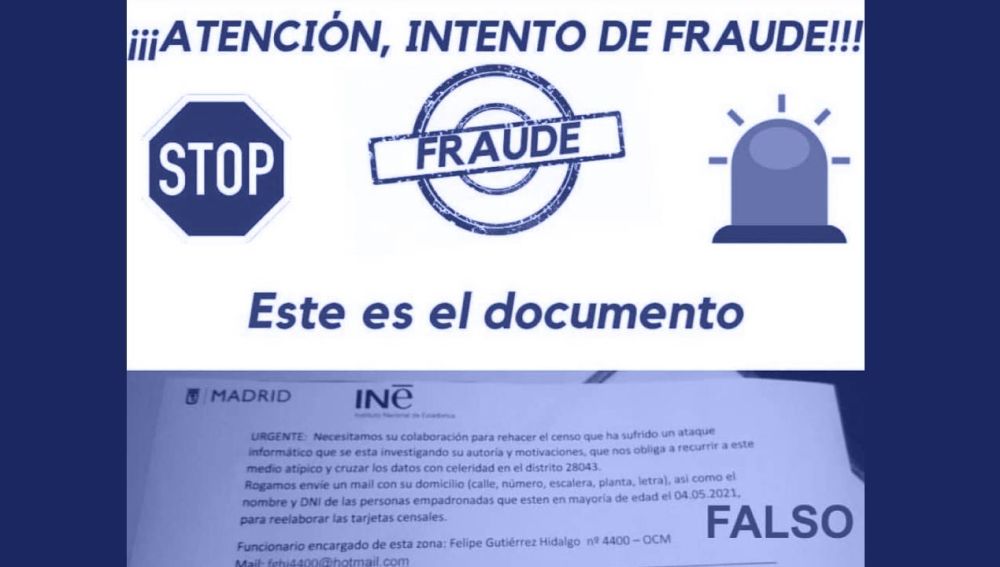 El INE avisa de un intento de fraude