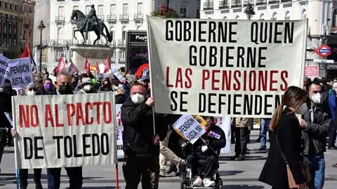 Imagen de la manifestación en defensa del sistema de pensiones Imagen de la manifestación en defensa del sistema de pensiones