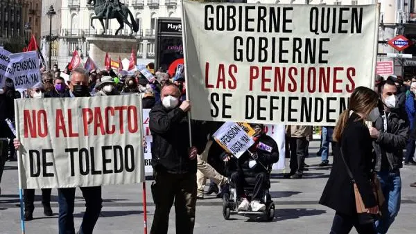 Imagen de la manifestaci&oacute;n en defensa del sistema de pensiones