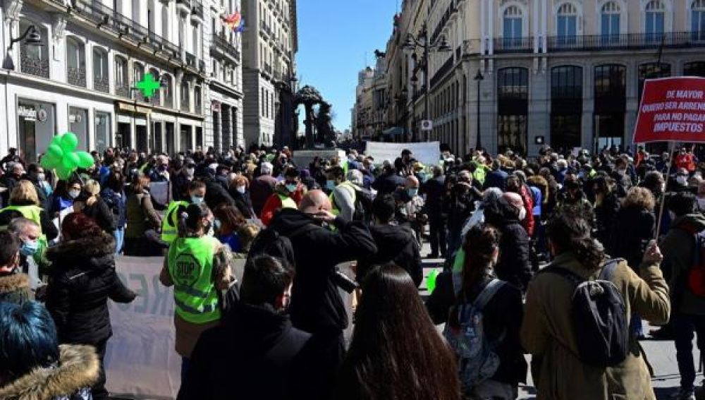 Imagen de la manifestación contra la Ley de la Vivienda en Madrid