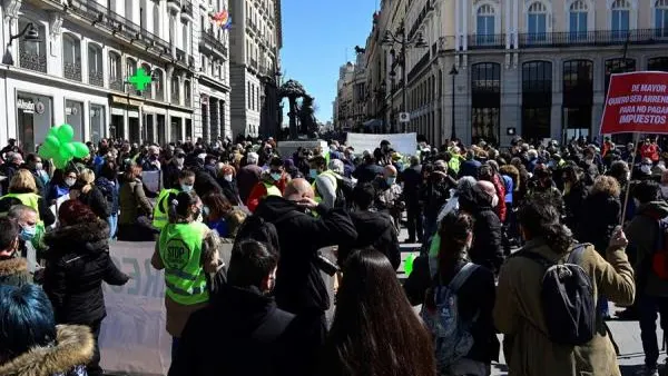 Imagen de la manifestación contra la Ley de la Vivienda en Madrid Imagen de la manifestación contra la Ley de la Vivienda en Madrid