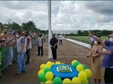 Bolsonaro en su cumpleaños