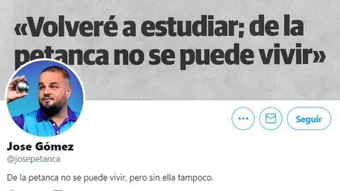 José Gómez, el 'niño de la petanca', revoluciona las redes con su debut en Twitter: José Gómez, el 'niño de la petanca', revoluciona las redes con su debut en Twitter: