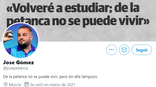 José Gómez, el 'niño de la petanca', revoluciona las redes con su debut en Twitter: José Gómez, el 'niño de la petanca', revoluciona las redes con su debut en Twitter: