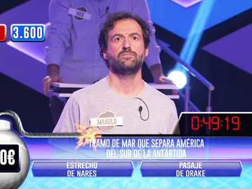 Manolo, ‘on fire’: casi resuelve él solo la bomba clasificatoria en ‘¡Boom!’ Manolo, ‘on fire’: casi resuelve él solo la bomba clasificatoria en ‘¡Boom!’