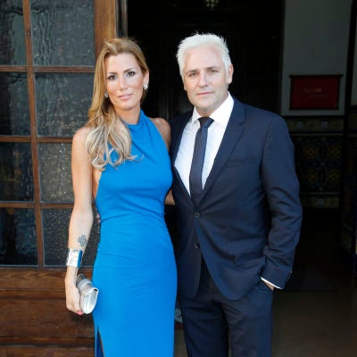 Santiago Cañizares y su mujer, Mayte García