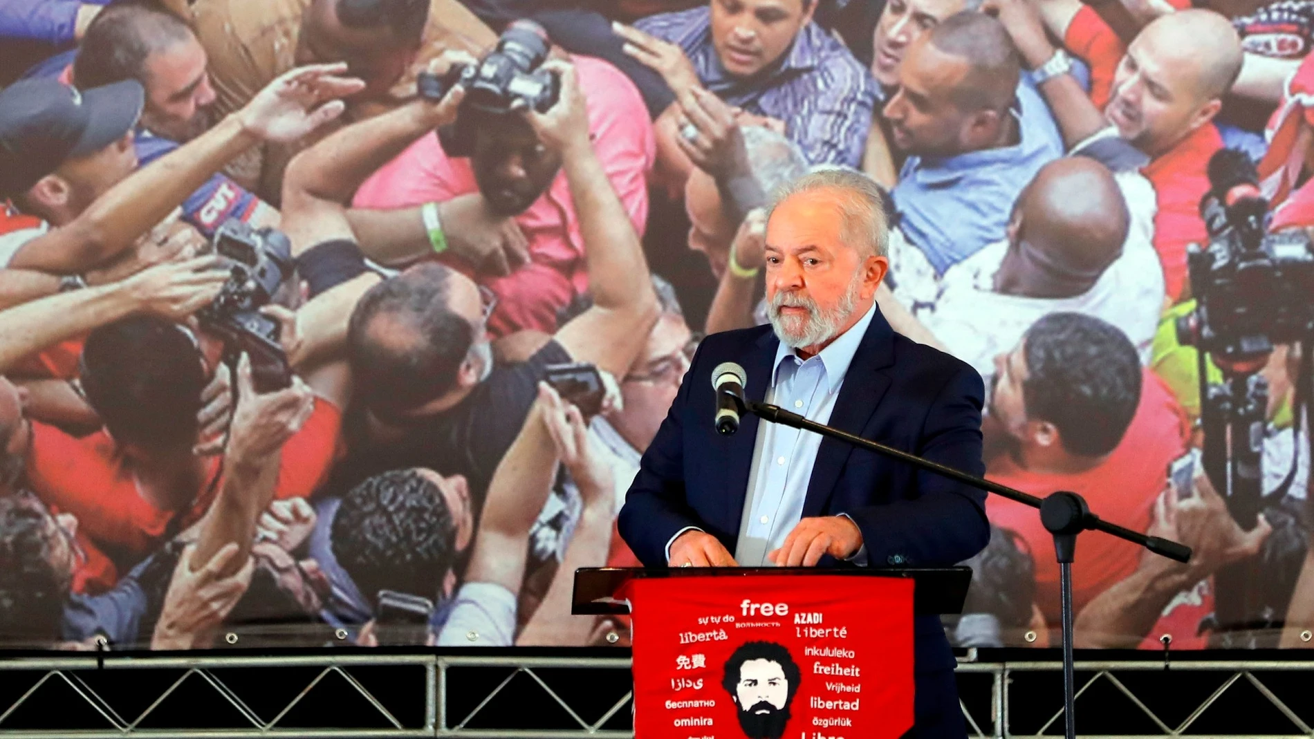 Lula Da Silva, en un acto en Brasil Lula Da Silva, en un acto en Brasil