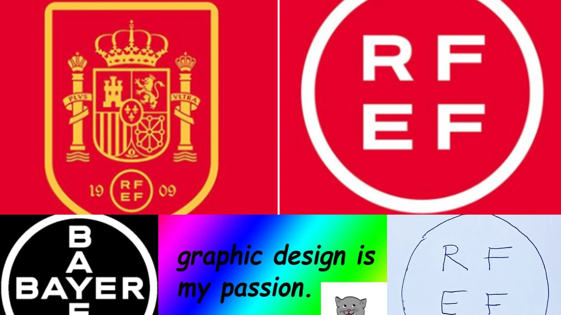 Los memes del nuevo escudo de la Selección española y el logo de la RFEF