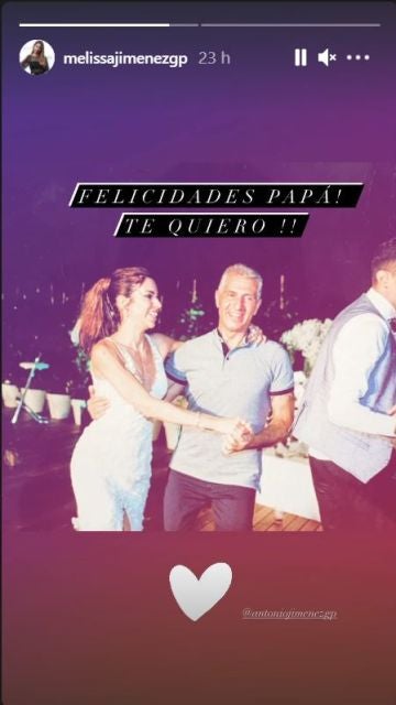 La foto con la que Melissa Jiménez felicitó a su padre 