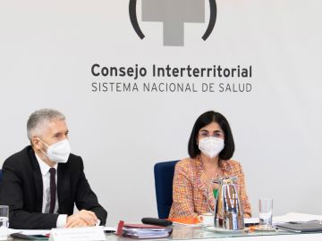 Carolina Darias y Fernando Grande Marlaska, en el Consejo Interterritorial de Salud