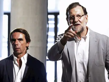 Jose María Aznar (izquierda) y Mariano Rajoy Jose María Aznar (izquierda) y Mariano Rajoy