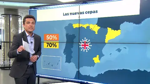 La variante británica del coronavirus ya está detrás del 50% de los casos en España y la sudafricana comienza a crecer La variante británica del coronavirus ya está detrás del 50% de los casos en España y la sudafricana comienza a crecer