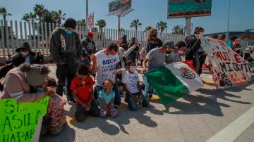 Protestas en la frontera entre Estados Unidos y México