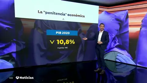 El INE rebaja la caída del PIB en 2020 al 10,8% El INE rebaja la caída del PIB en 2020 al 10,8%