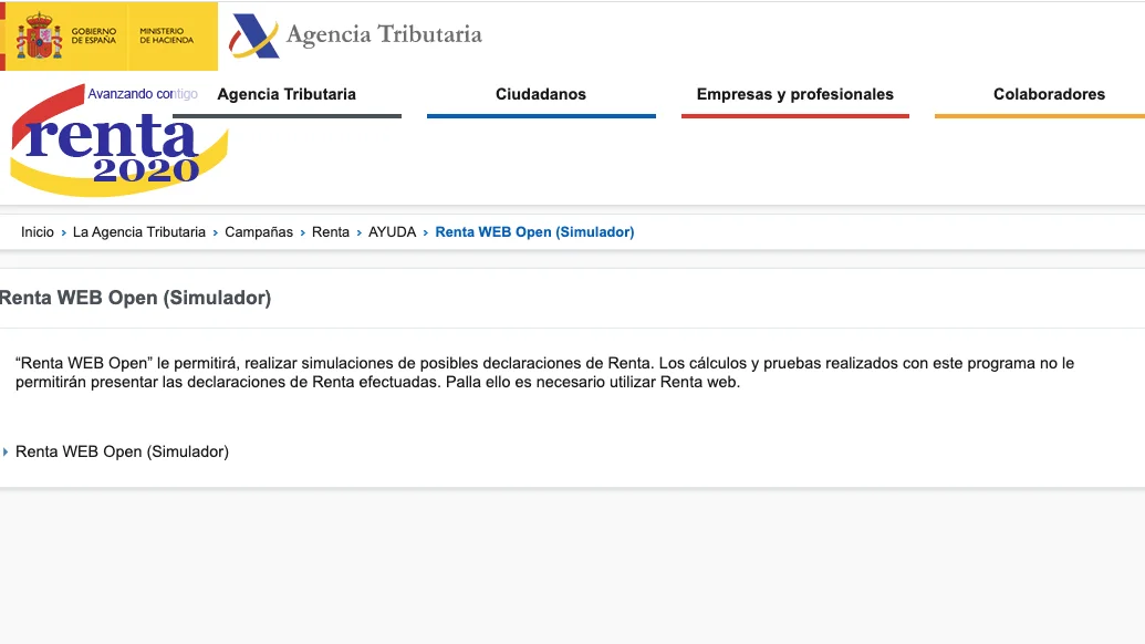 Renta web open 