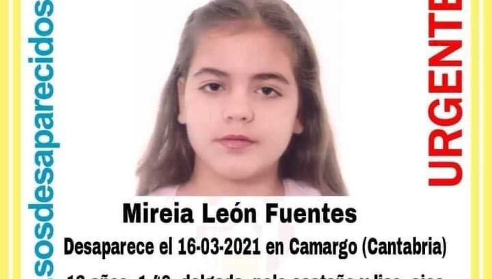 Buscan a una niña de 12 años que desapareció el pasado 16 de marzo en Camargo, Cantabria