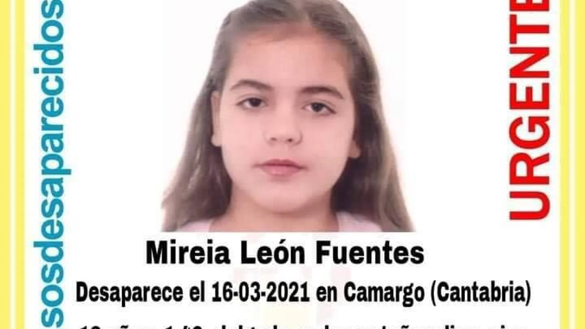 Buscan a una niña de 12 años que desapareció el pasado 16 de marzo en Camargo, Cantabria Buscan a una niña de 12 años que desapareció el pasado 16 de marzo en Camargo, Cantabria