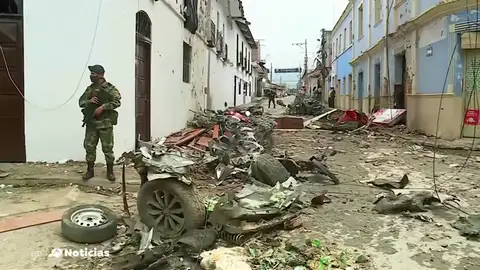 Mas de 40 heridos en Colombia por un atentado con coche bomba Mas de 40 heridos en Colombia por un atentado con coche bomba