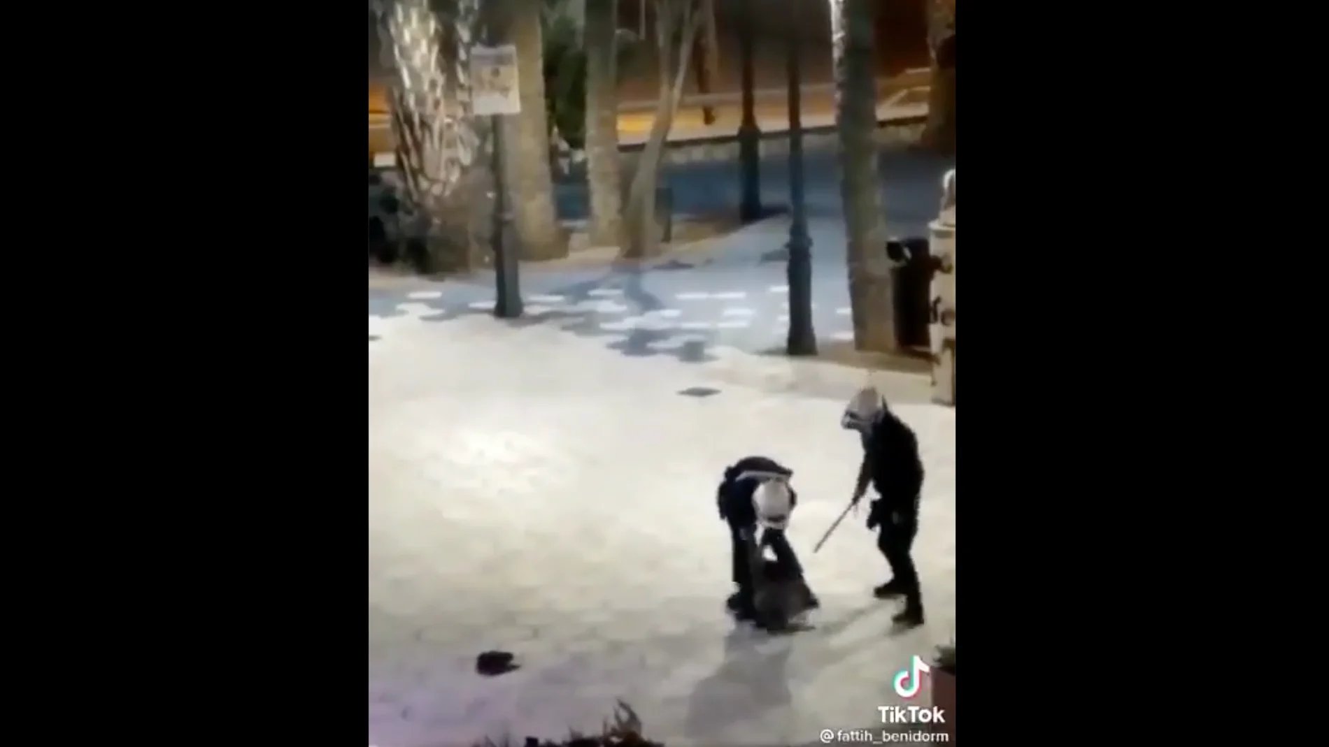 Imagen capturada de la actuación policial en Benidorm Imagen capturada de la actuación policial en Benidorm