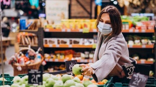 Alimentos en un supermercado