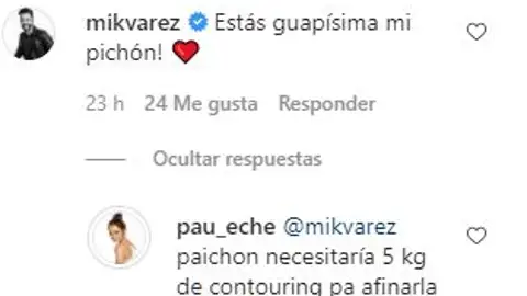 Comentario Paula Echevarría Comentario Paula Echevarría