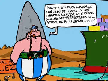 La viñeta de Alfredo Boto-Hervás sobre el 'Ever Given' La viñeta de Alfredo Boto-Hervás sobre el 'Ever Given'