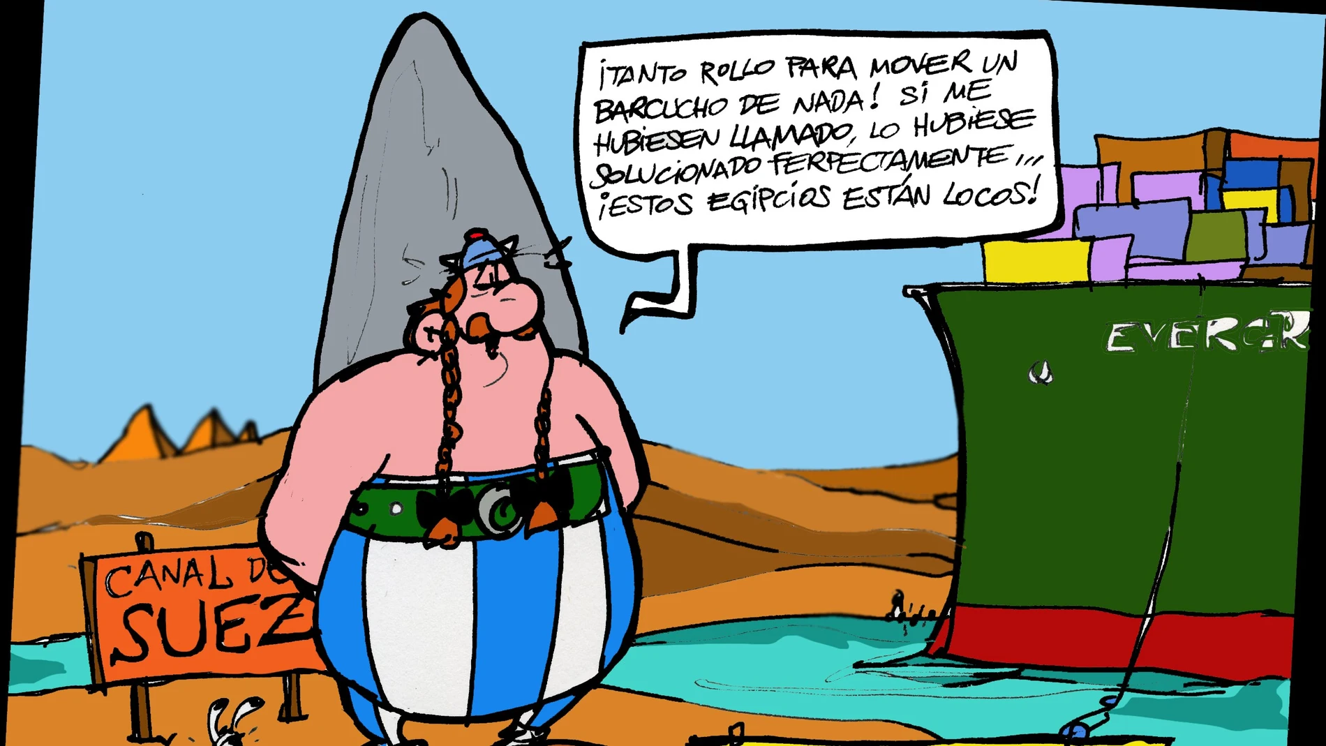 La viñeta de Alfredo Boto-Hervás sobre el 'Ever Given' La viñeta de Alfredo Boto-Hervás sobre el 'Ever Given'