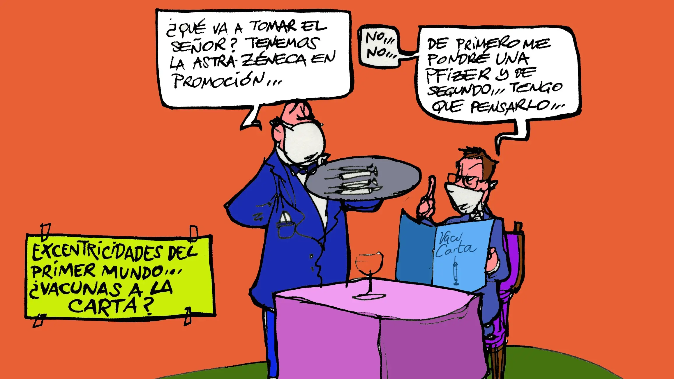 El laberinto de la vacunación contra el coronavirus, en la viñeta gráfica de Alfredo Boto-Hervás Coronavirus