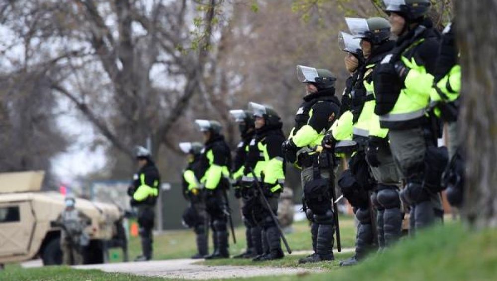 Imagen de las fuerzas policiales desplegadas en Estados Unidos