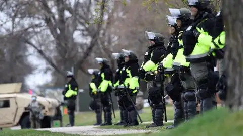 Imagen de las fuerzas policiales desplegadas en Estados Unidos Imagen de las fuerzas policiales desplegadas en Estados Unidos