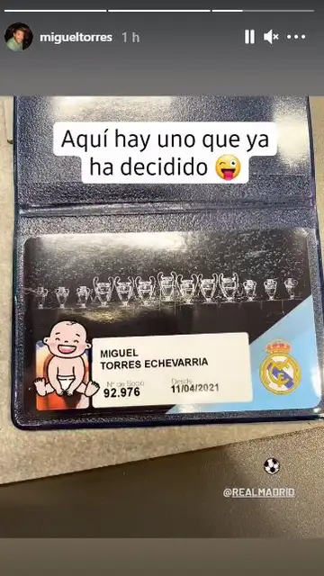 El carnet de socio del hijo de Paula Echevarría El carnet de socio del hijo de Paula Echevarría