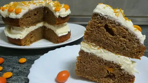 Porción tarta de calabaza Porción tarta de calabaza