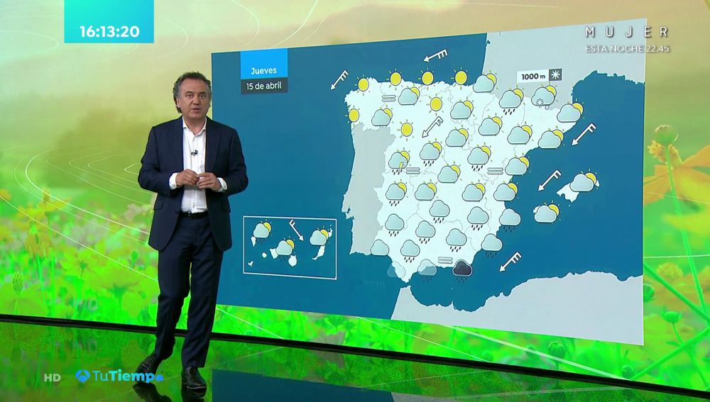 La previsión del tiempo hoy: Lluvias generalizadas en la Península que irán acompañadas de barro en el sureste