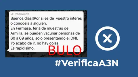 Es falso que en Granada estén vacunando contra el coronavirus sin cita previa La Junta de Andalucía lo ha desmentido