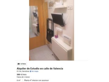 Imagen del habitáculo ofertado en Idealista