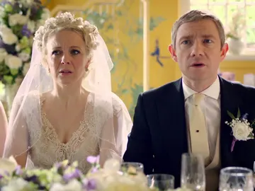 Amanda Abbington y Martin Freeman Amanda Abbington y Martin Freeman