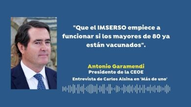 Antonio Garamendi propone al Gobierno reactivar los viajes del Imserso con los mayores ya vacunados