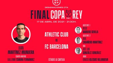 Juan Martínez Munuera, el árbitro de la final de la Copa del Rey 2021 entre Athletic y Barcelona