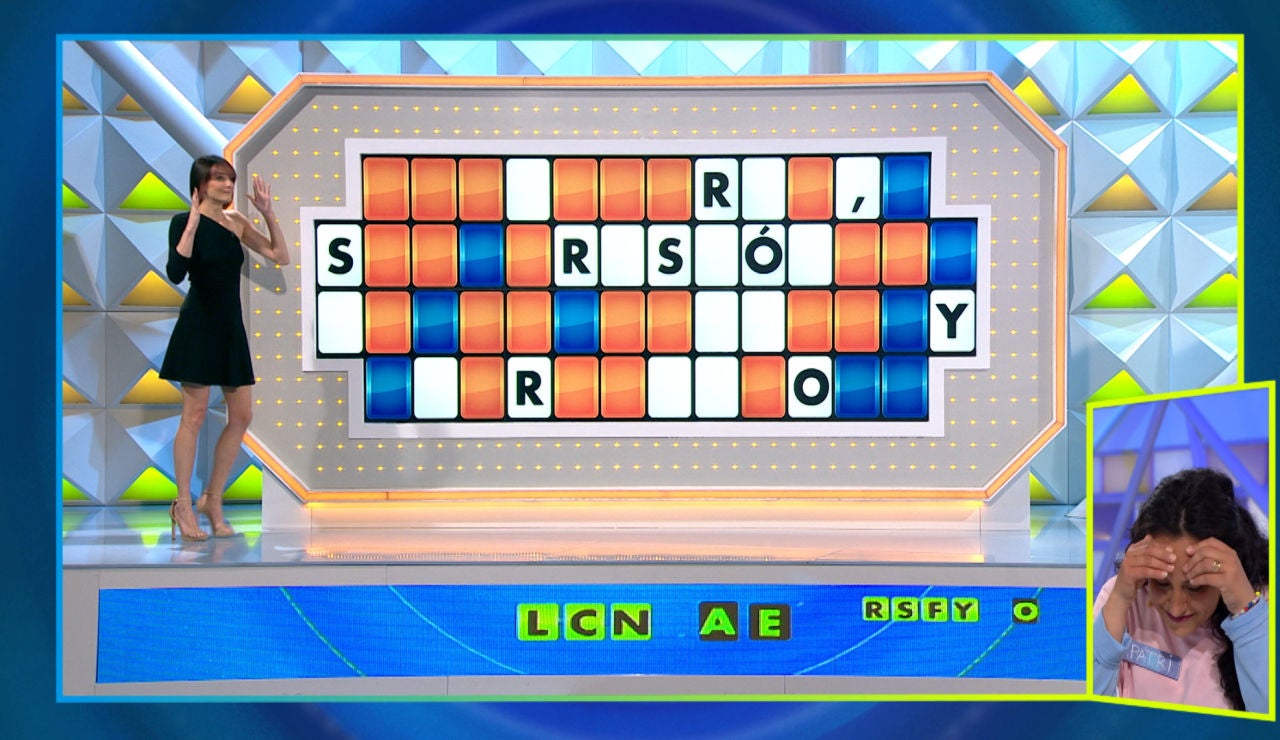 Una de cal y otra de arena: Patri se queda a escasos segundos de bordarlo en ‘La ruleta de la suerte’ Una de cal y otra de arena: Patri se queda a escasos segundos de bordarlo en ‘La ruleta de la suerte’