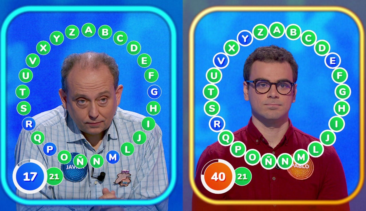 Javier y Pablo, en un tenso rosco con un bote de 1.504.000 euros: “No me fio un pelo de este señor” Javier y Pablo, en un tenso rosco con un bote de 1.504.000 euros: “No me fio un pelo de este señor”