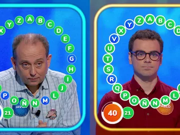 Javier y Pablo, en un tenso rosco con un bote de 1.504.000 euros: “No me fio un pelo de este señor” Javier y Pablo, en un tenso rosco con un bote de 1.504.000 euros: “No me fio un pelo de este señor”